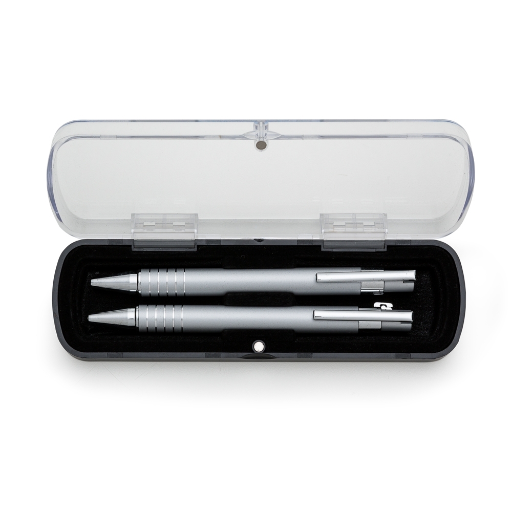 KIT ESTOJO ACRILICO C/ CANETA  LAPISEIRA 5 ANEIS SEMI METAL